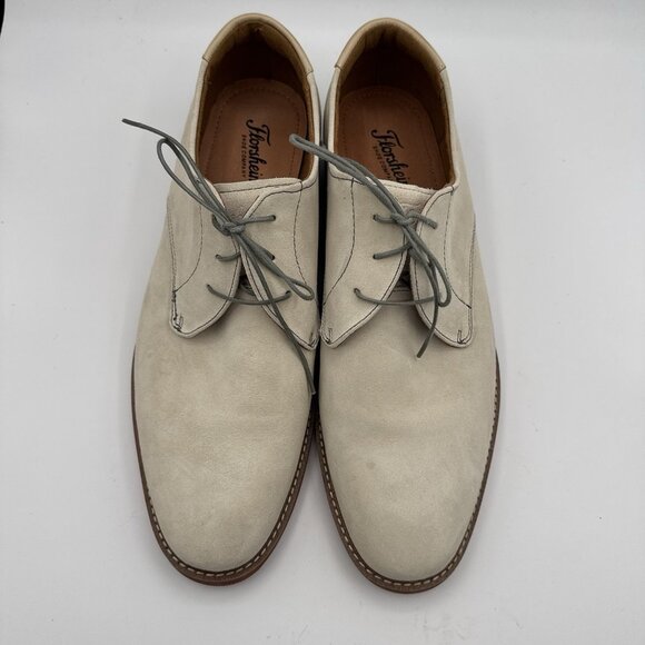 Florsheim Suede Leather Oxford Men's 12 Beige Dress Shoes Wedding Formal Event - Picture 7 of 15